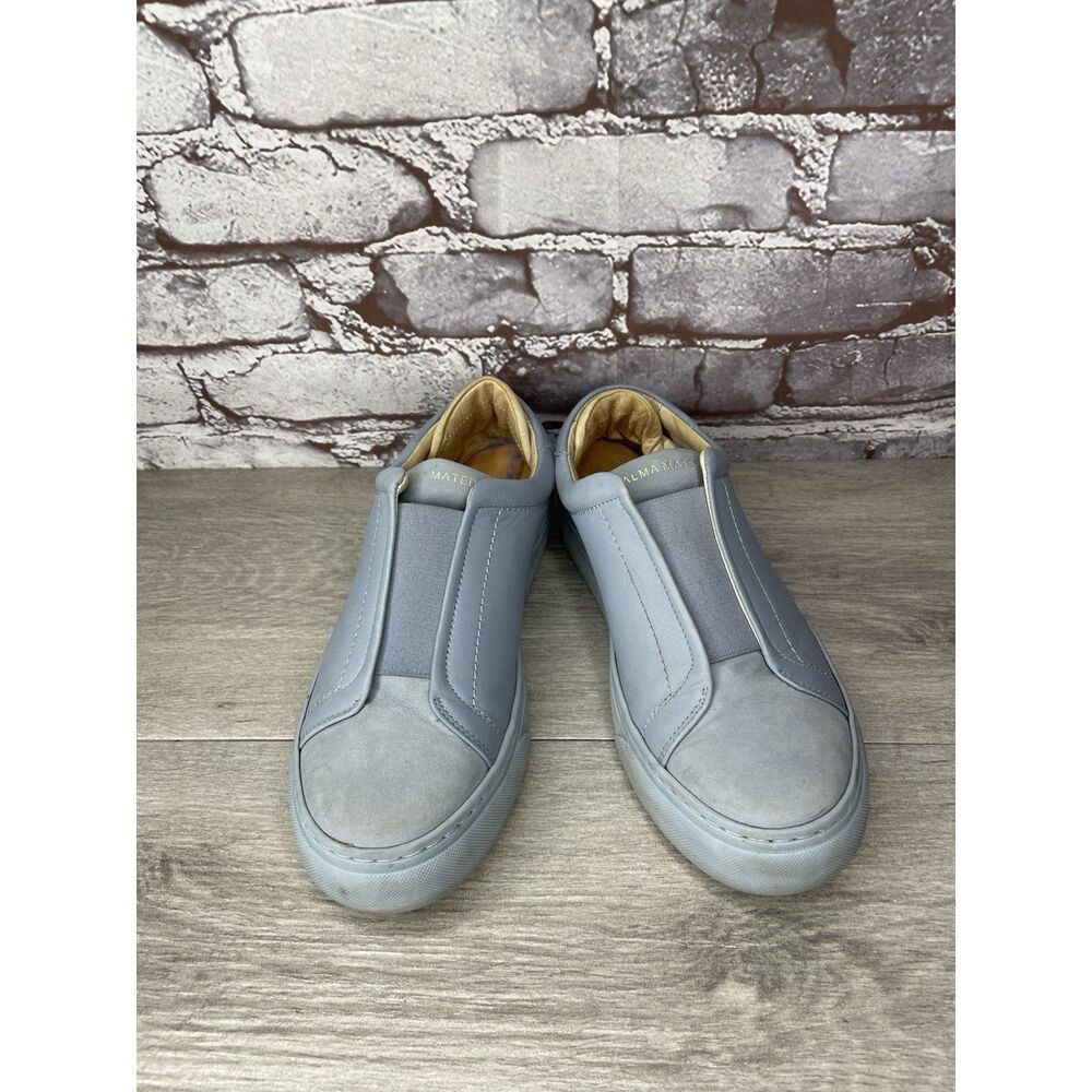 Alma Mater Blue Leather Slip On Casual Sneakers Shoes Women’s Sz 37EU/6.5M US - Picture 2 of 16